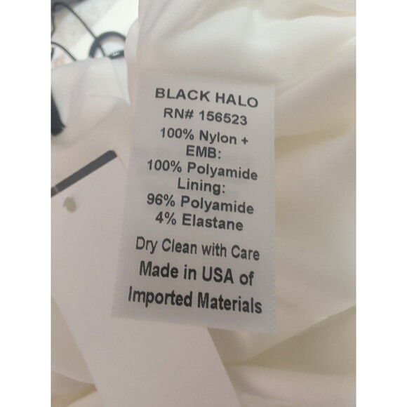 Black Halo Eve Size 8 White Sequin High Waisted Pants Formal Evening Bridal - Picture 12 of 12